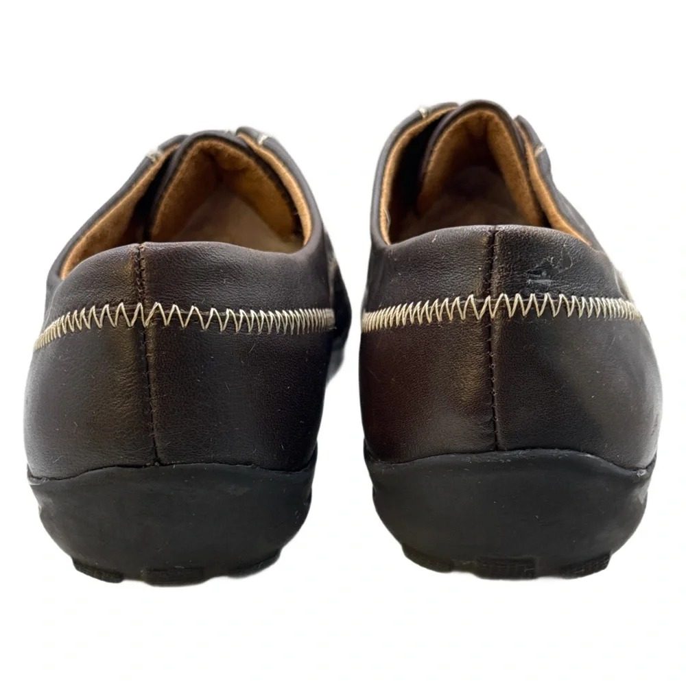 Natural Soul by Naturalizer Brown Leather Comfort Slip On Loafer 9.5M